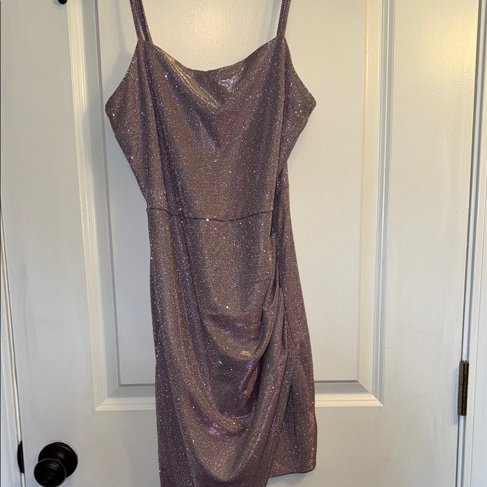 Emerald Sundae Lavender Spaghetti Strap Mini Dress